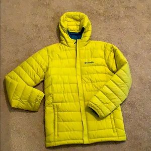 Lime green Columbia winter coat size XL
